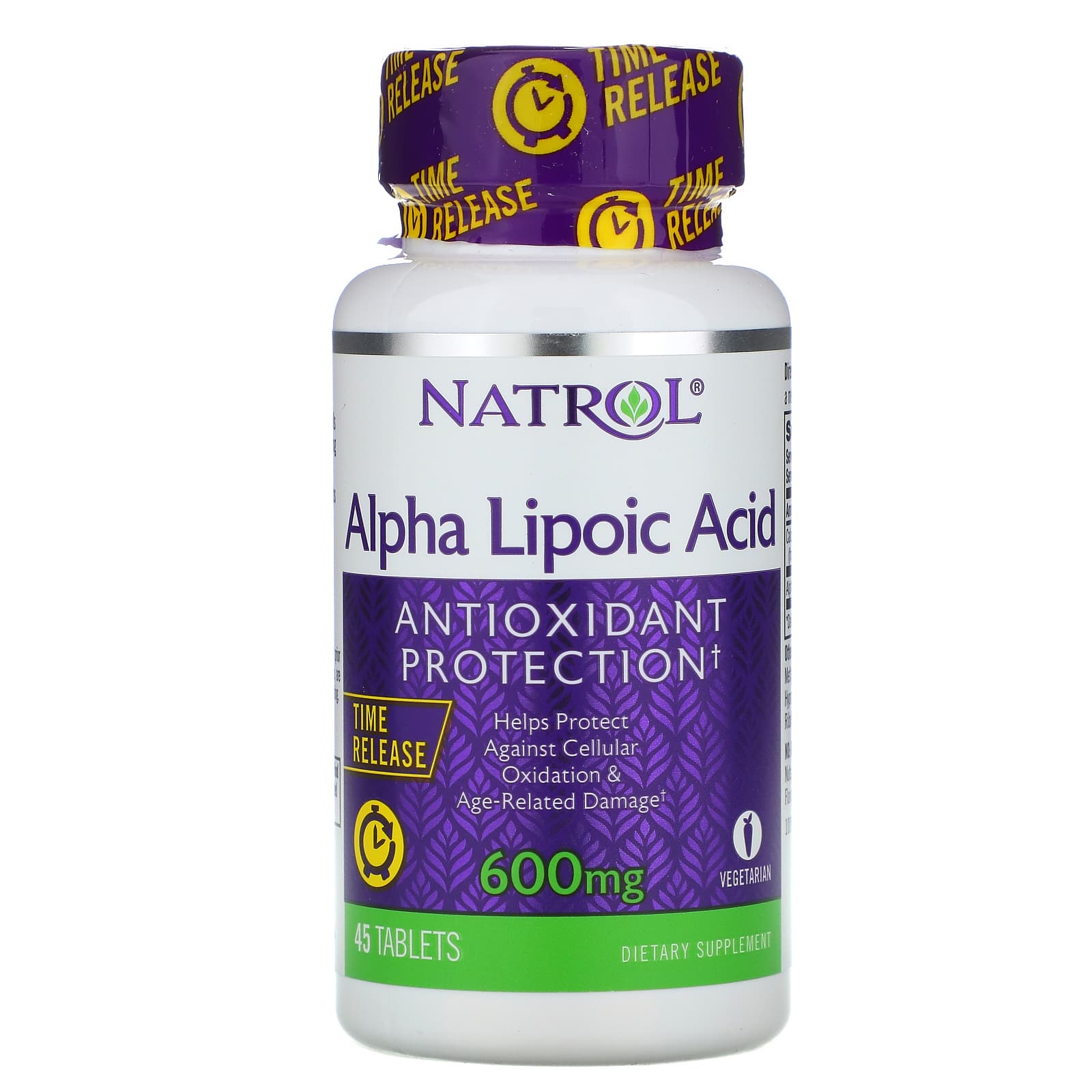 Natrol Alpha Lipoic Acid 600 mg Time Release antioxidant - 45 Tablets