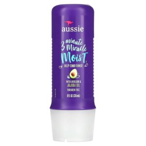 Aussie 3 minute miracle moist deep conditioner with Avocado & Jojoba Oil scalp hydration enhancer - 8 fl oz (236 ml)