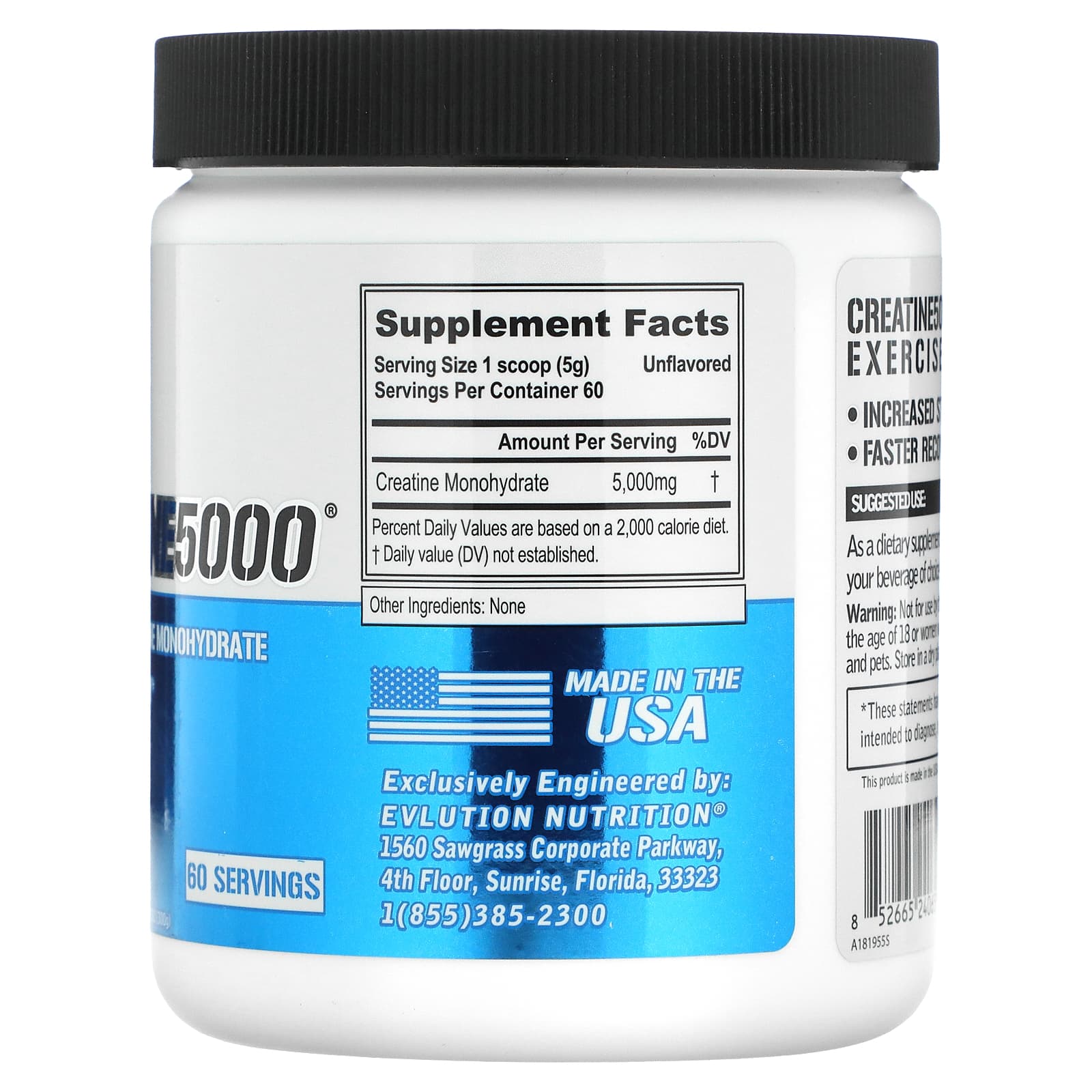 EVLution Nutrition CREATINE 5000 Unflavored powder (300 g)
