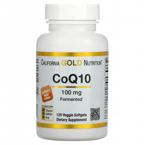 California Gold Nutrition CoQ10 100 mg antioxidant softgels - 120 Veggie Softgels