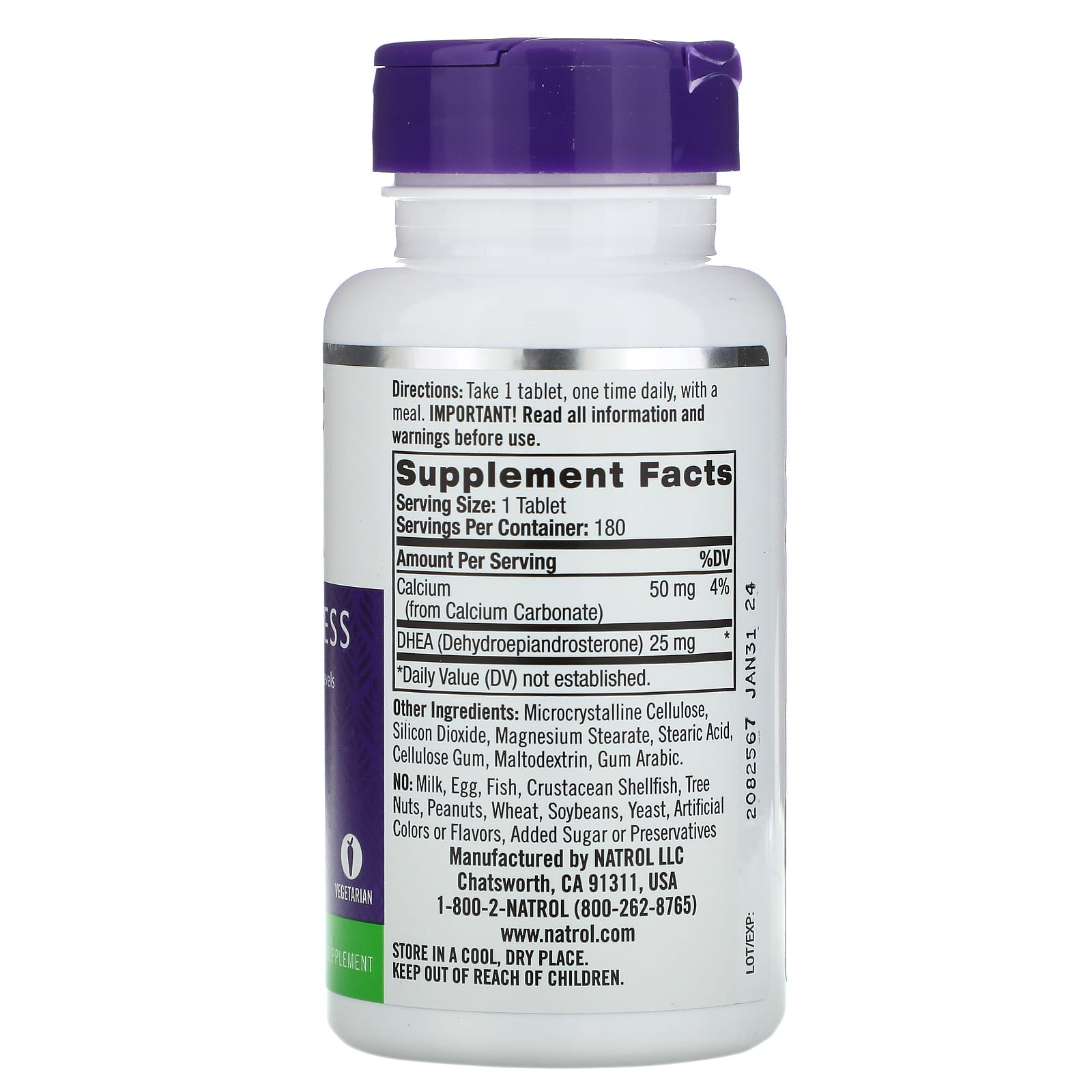DHEA - 25 mg - 180 Tablets - Natrol