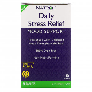 Natrol Daily Stress Relief tabs mood support for daily use - 30 tabs