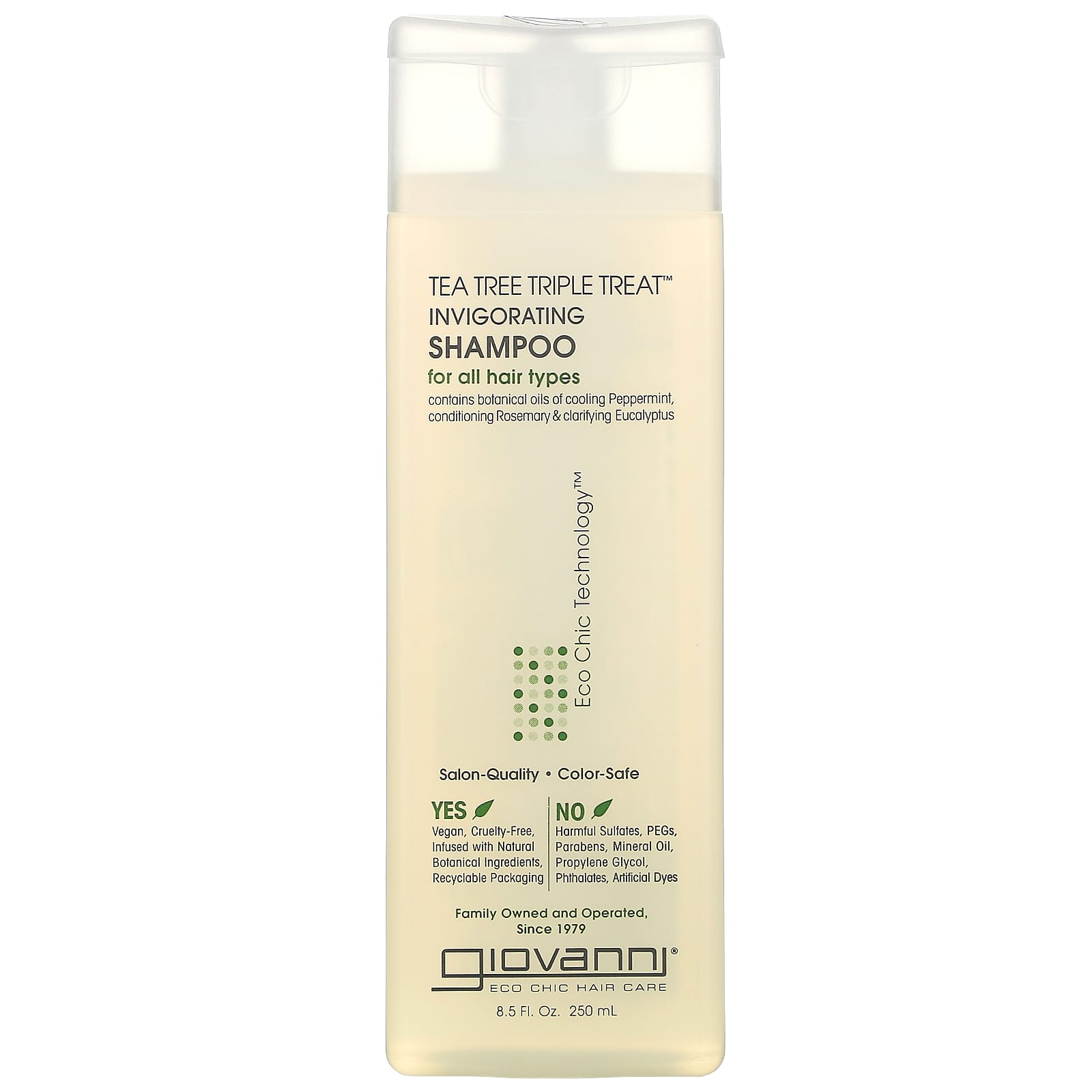 Giovanni Tea Tree Triple Treat Invigorating Shampoo Smoothness Enhancer For All Hair Types - 8.5 fl oz (250 ml)