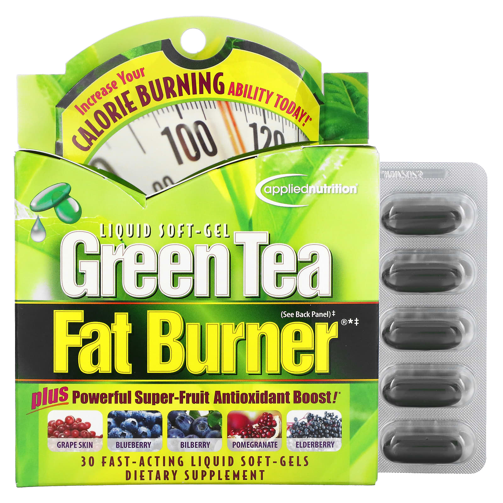 Applied nutrition green tea fat burner capsules - 30 fat burn soft gels