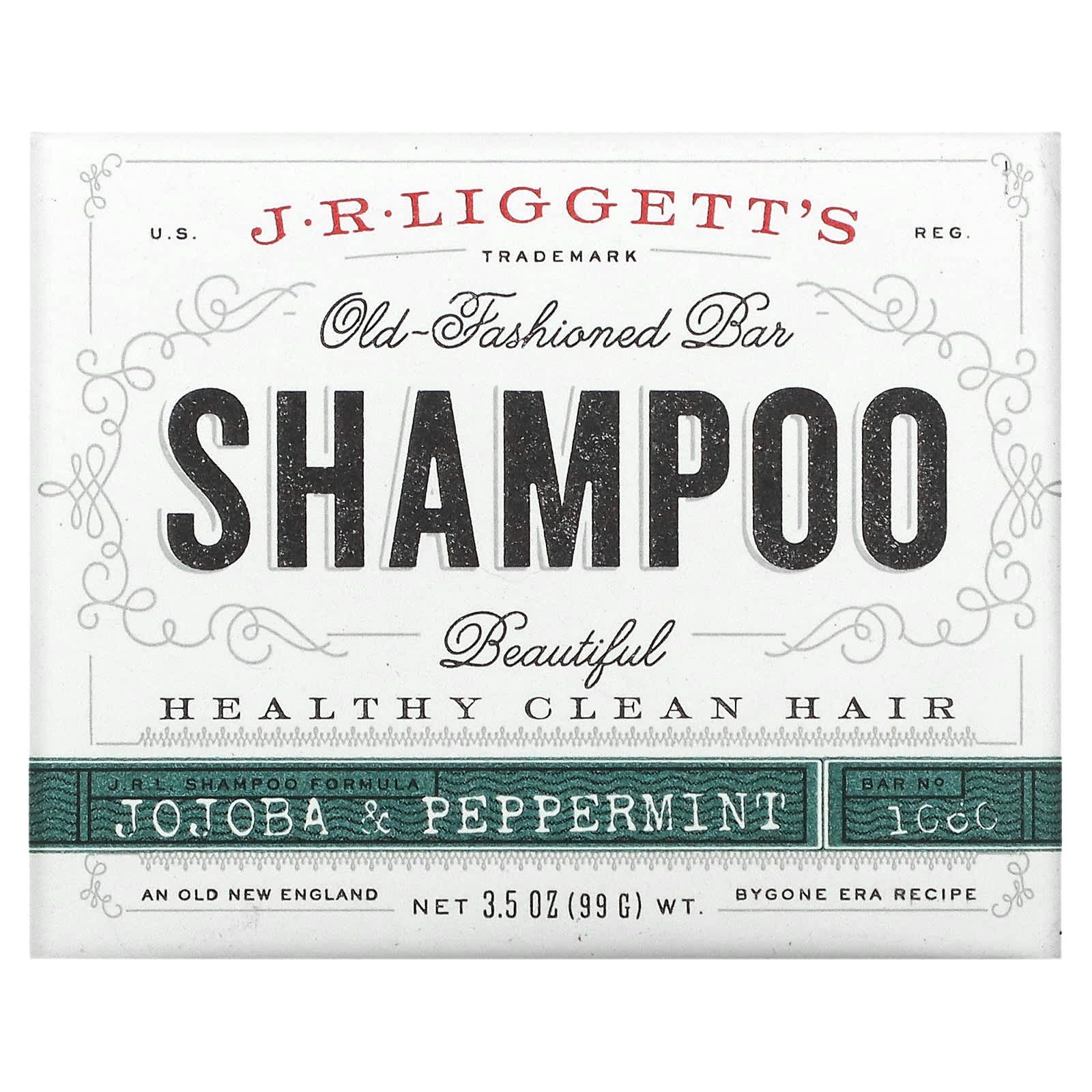 J.R. Liggett's Old Fashioned Shampoo Bar Jojoba & Peppermint healthy hair promoter - 3.5 oz (99 g)