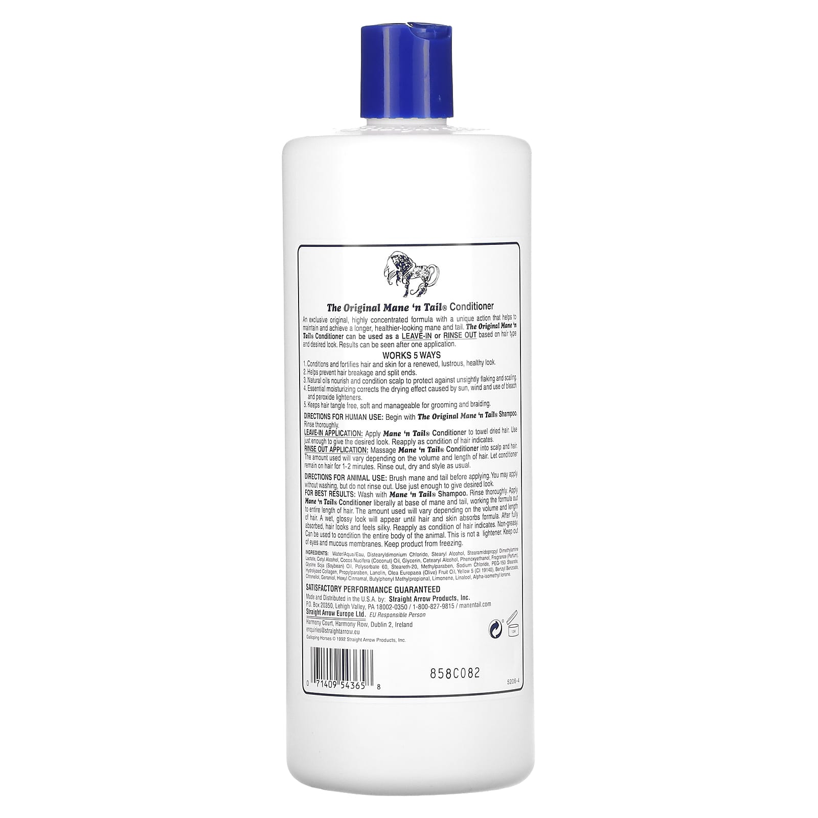 Mane n tail conditioner hair moisturizer-texturizer for healthier looking hair - 32 fl oz (946 ml)
