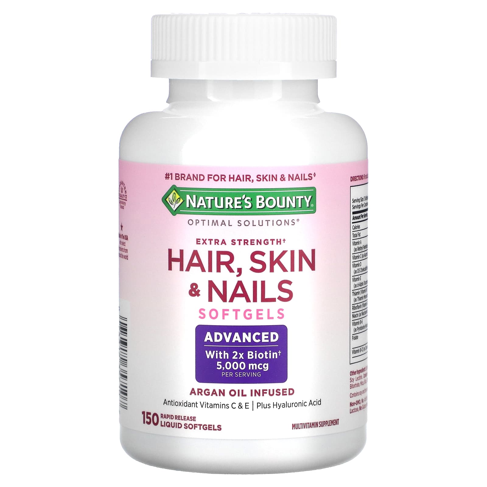 Nature's bounty extra strength hair skin and nails to promote healthy hair skin and nails - 150 Rapid release liquid softgels