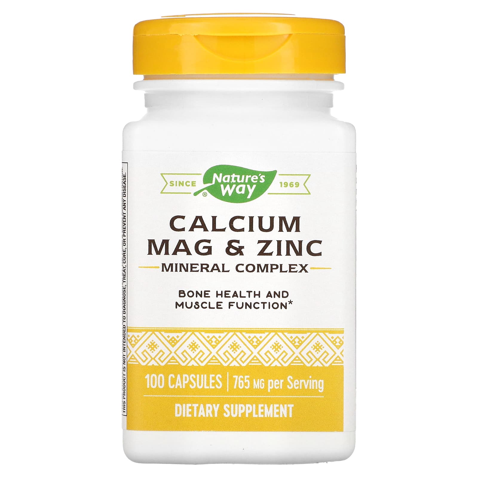 Nature's way calcium magnesium zinc capsules 765 mg 100 Capsules