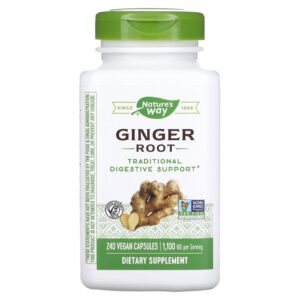 Nature's way ginger root capsules support digestive and overall body health - 240 Capsules
