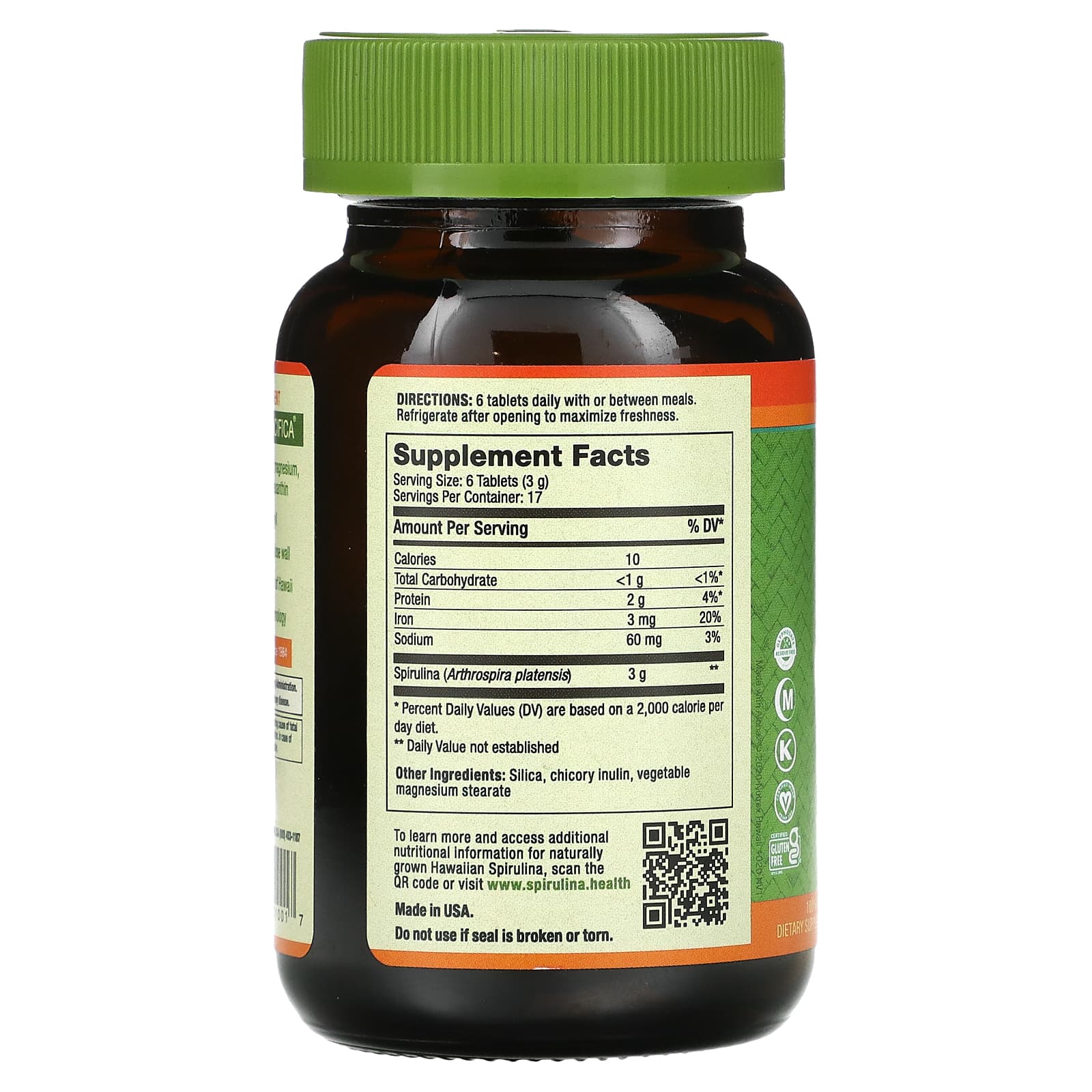 Nutrex Hawaii pure hawaiian spirulina immune booster - 500 mg 100 Tablets