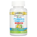 Probiotics + Weight Loss - 84 Easy - to - Swallow Veggie Capsules - Purely Inspired