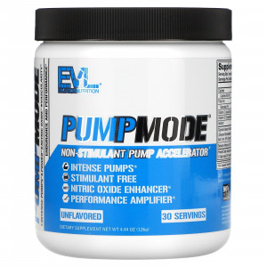 EVLution Nutrition pump mode nonstimulant accelerator - unflavoured 126g