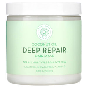 Pure Body Naturals Coconut Oil deep repair hair mask - 8.8 fl oz (260 ml)