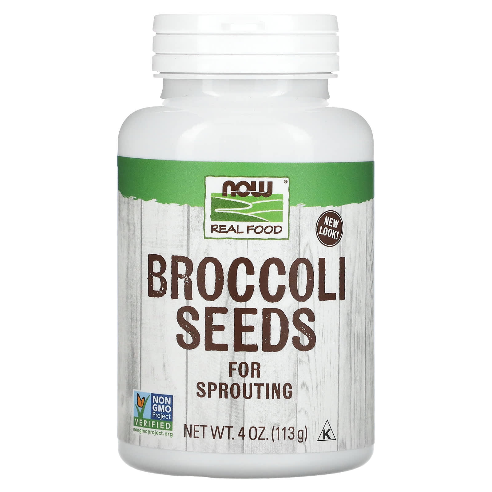 Now real food broccoli seeds for sprouting triglyceride supplements - 113 g
